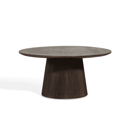 Bijzettafel - Linea donkerbruin Ø80 cm
