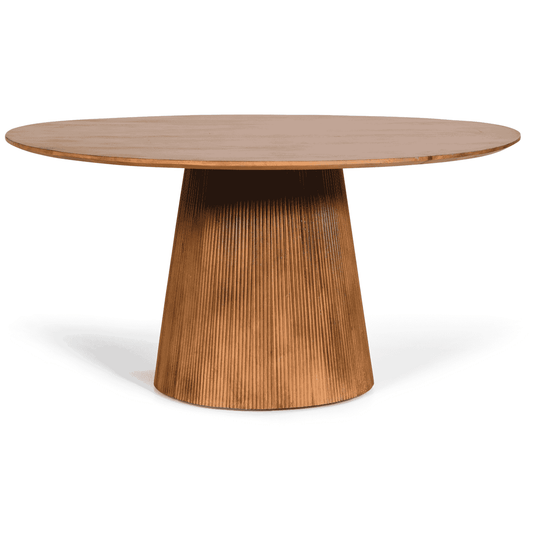 Eettafel - Linea rond lichtbruin