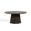 Bijzettafel - Linea donkerbruin Ø80 cm