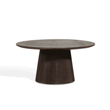 Bijzettafel - Linea donkerbruin Ø80 cm