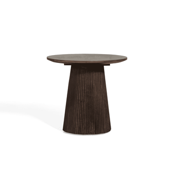 Bijzettafel - Linea donkerbruin Ø50 cm