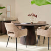 Eettafel - Linea rond donkerbruin